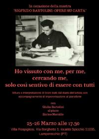 Ho vissuto con me, per me, cercando me  solo così sentivo di essere con tutti
